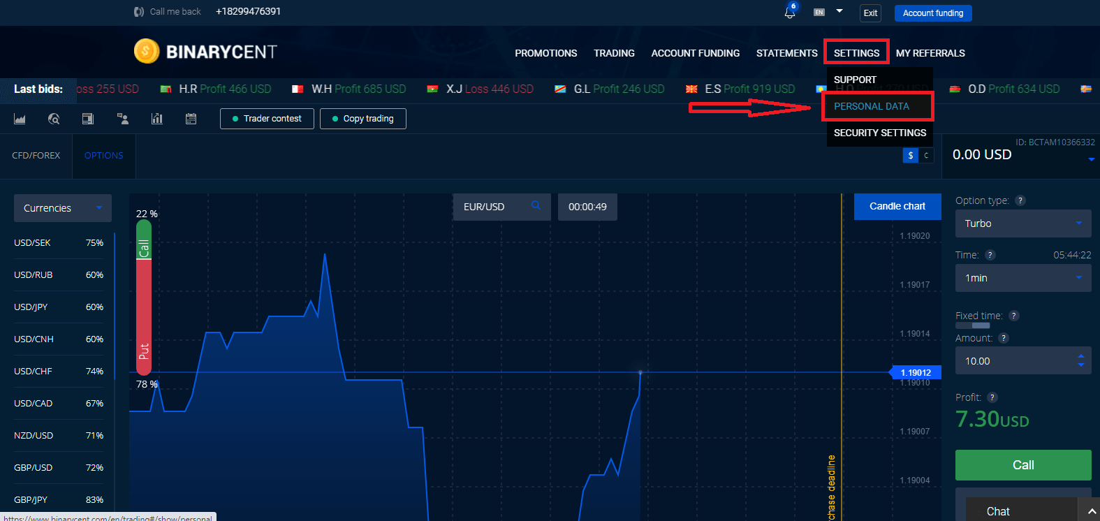 Como verificar a conta Binarycent Como verificar a conta Binarycent